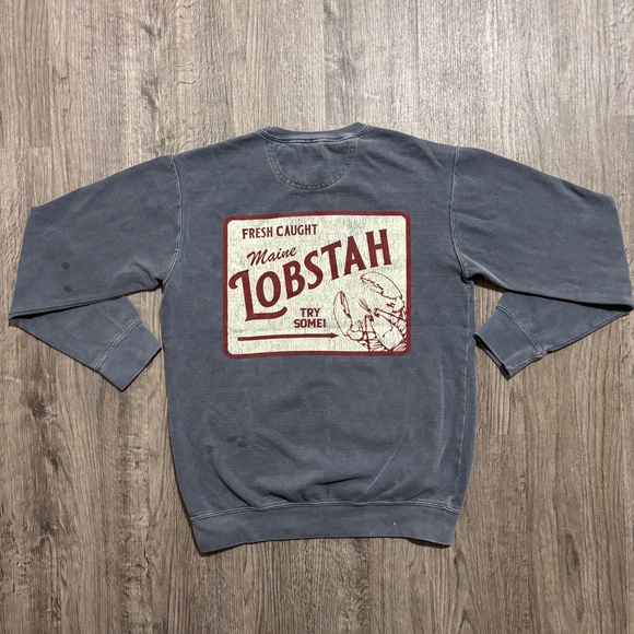 Comfort Colors Other - Comfort Colors Lobstah Maine Sweatshirt Gray Graphic Crewneck Size Small